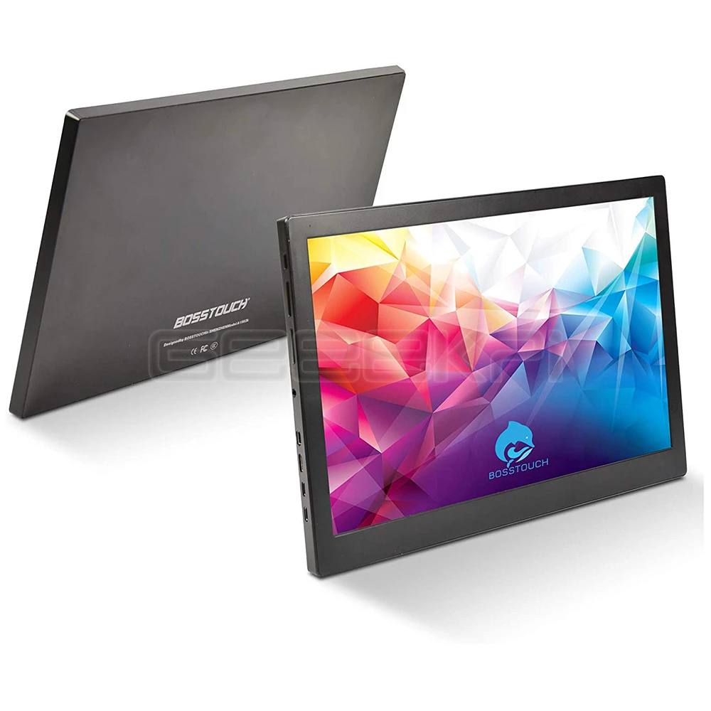 GeeekPi 15,6 дюйма 1920 × 1080 Портативный монитор с сенсорным экраном Full HD ips 60 Гц игровой монитор сердечного ритма Смарт Чехол 2xusb-Тип-C/Mini HDMI и DP