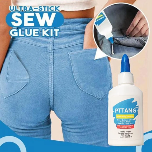 Fabric Glue Waterproof Sew Glue Bonding Patch Sewing Solution for