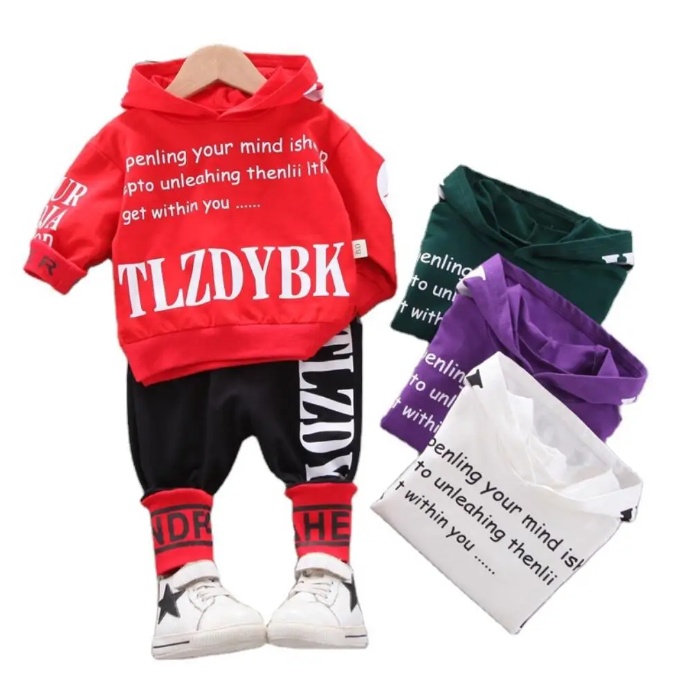 Baby Boy Clothing Set Cotton Spring Autumn Hooded Coat + Pants Children Toddler Tracksuits Kids Clothes Suit Newborn Outfit |