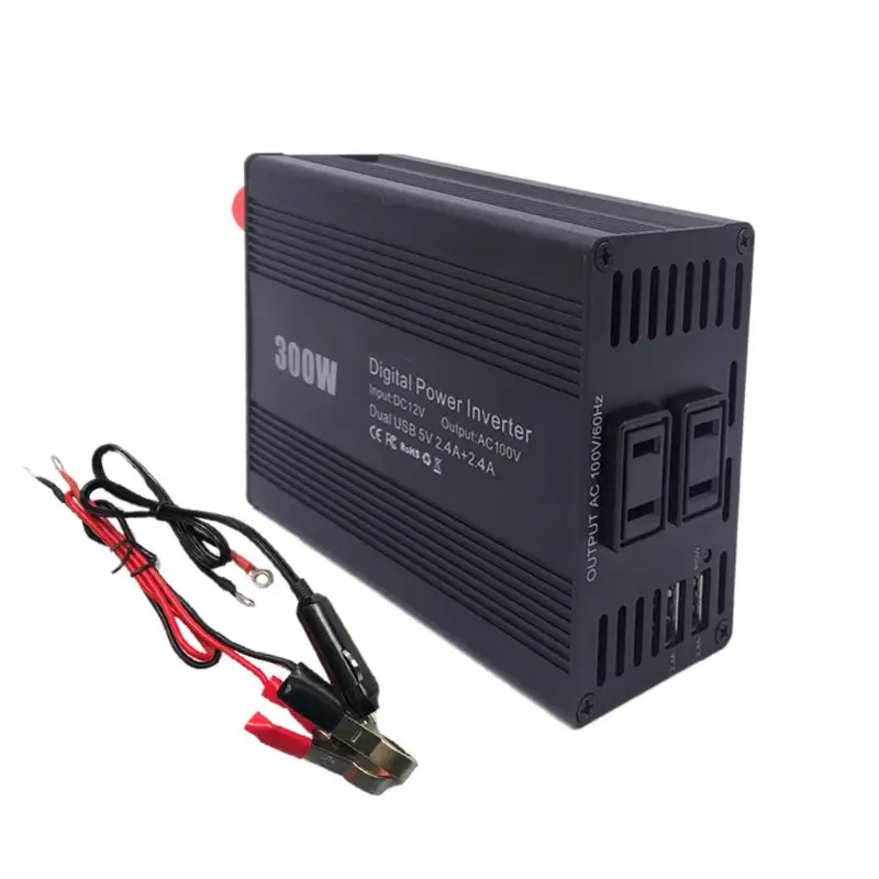 300 Вт автомобильный инвертор DC12V к AC110V/220 V Автомобильное зарядное устройство инверторы мощности H4GC