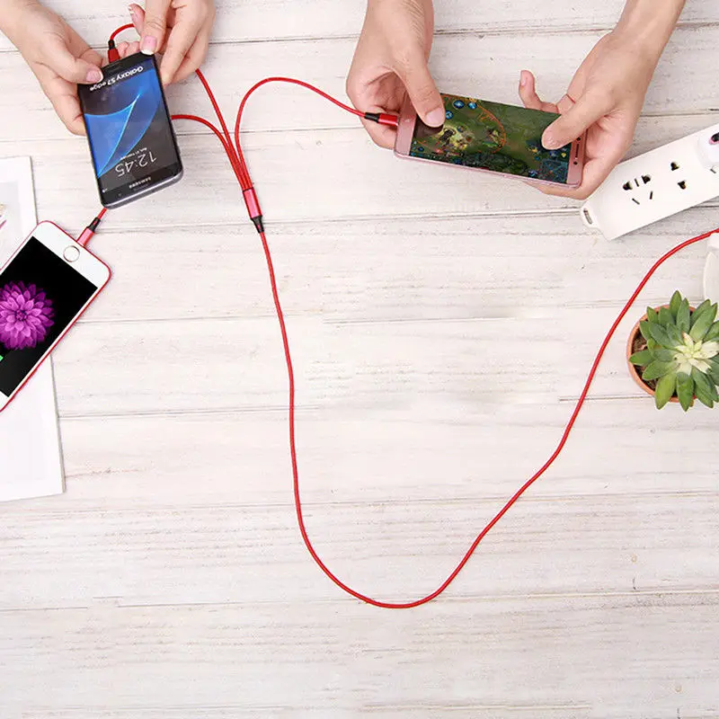USB кабель для iPhone XS X 8 7 6 зарядное устройство 3 в 1 микро USB кабель для Android USB TypeC кабели для мобильных телефонов для samsung S9
