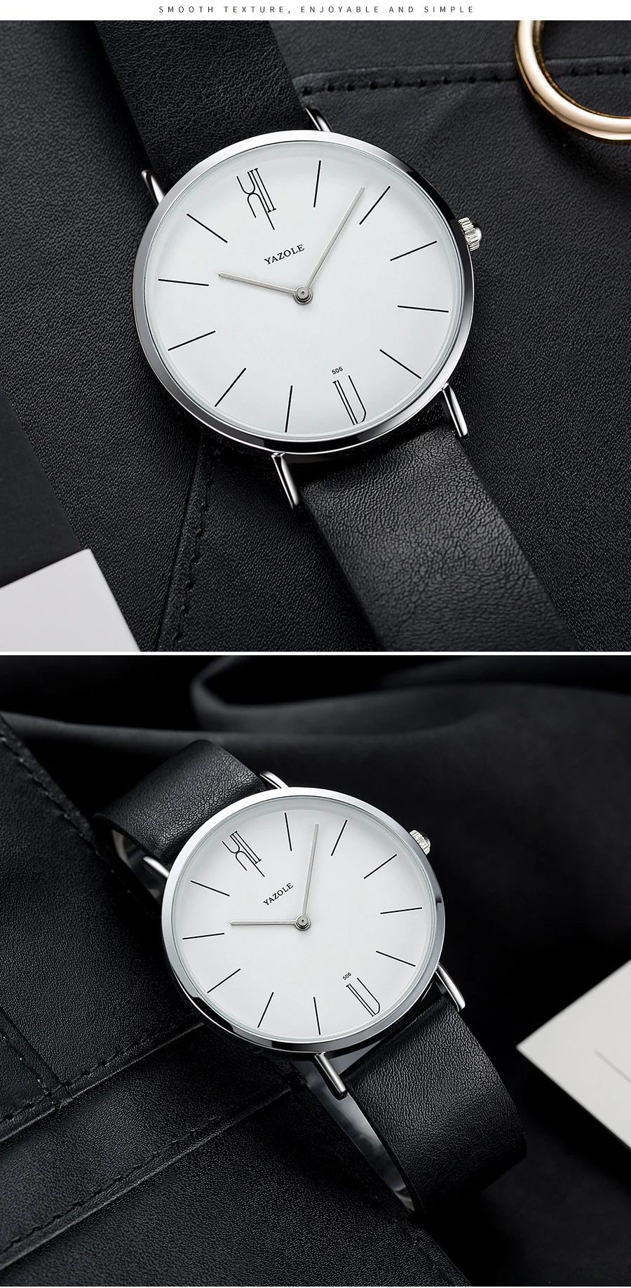 New Men's Watch Minimalist Modern Creative Quartz Watch For Men UltraThin Leather Casual Male Wristwatch Clock Relogio Masculino