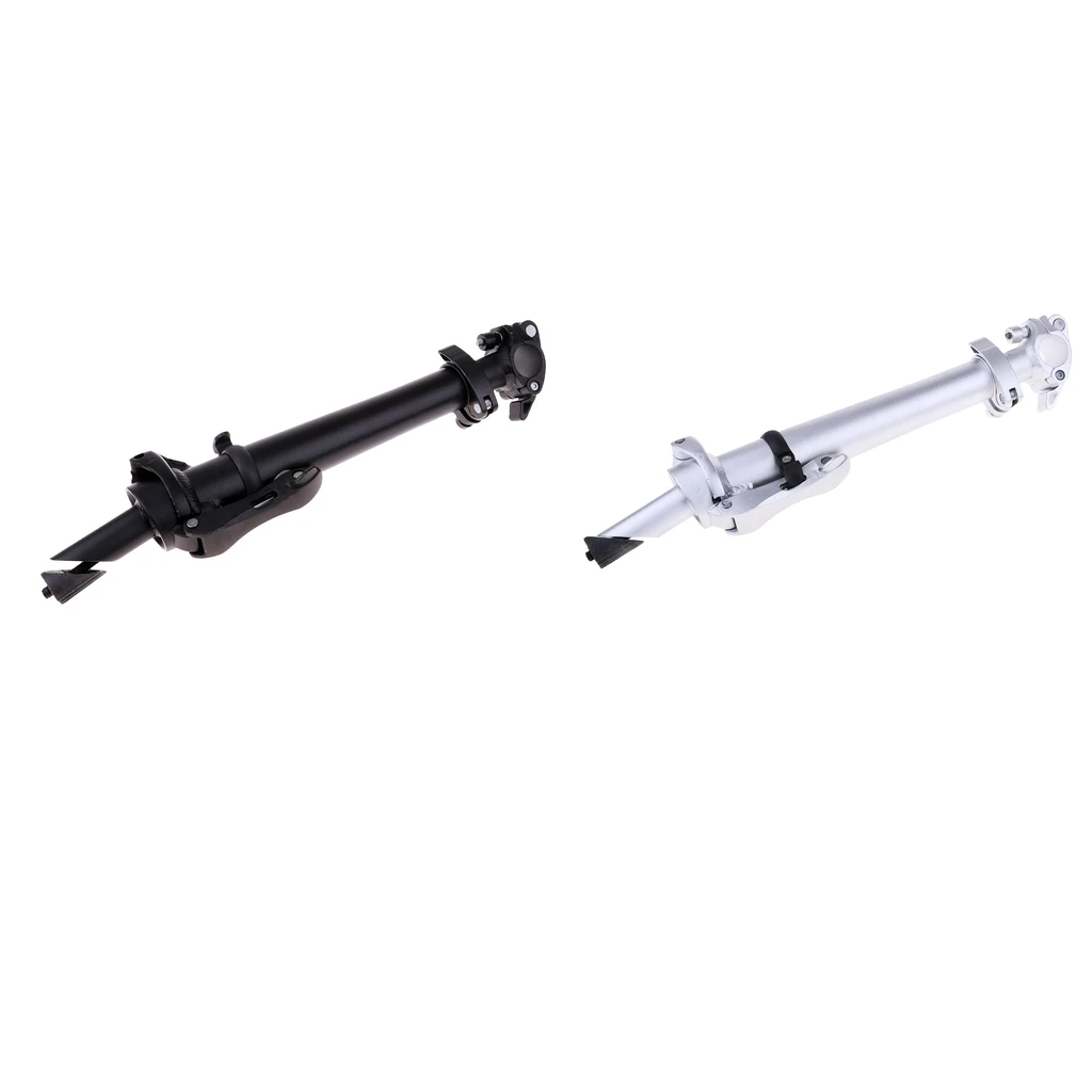 Universal Folding Bike Handlebar Stem With Teeth Quick Release Bicycle Adjustable Riser - Silver & Black