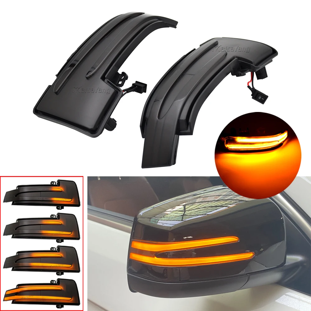 Dynamic Blinker LED Rear View Mirror Turn Signal Light For Mercedes