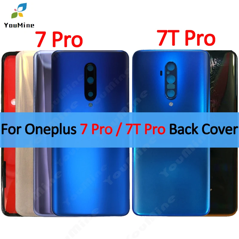 Оригинальная задняя крышка батарейного отсека для OnePlus 7 Pro заднее стекло Oneplus 7t pro