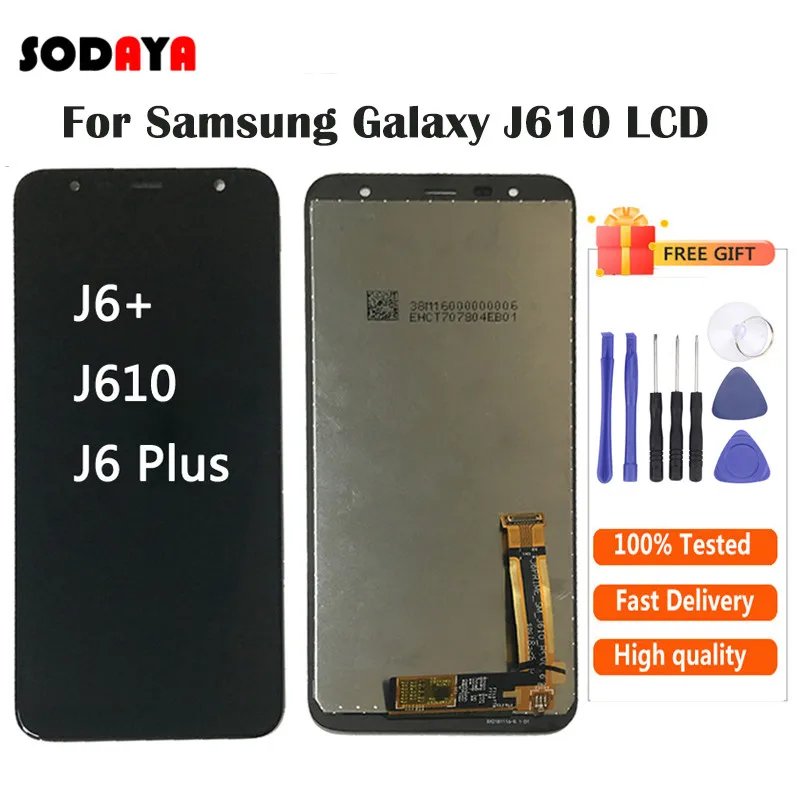 Оригинальный ЖК дисплей для Samsung Galaxy J610 J6 + Plus сенсорный экран дигитайзер в сборе