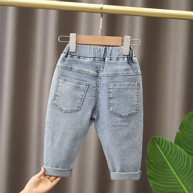 Spring kids girl's clothes baby loose straight leg jeans trousers for girls clothing children outdoor all-match denim pants - Image 6