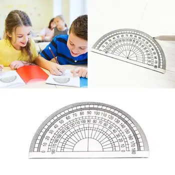 

Single Semicircular Protractor Transparent Plastic Protractor Student Painting Tool Triangle Ruler Angle Measuring Tool
