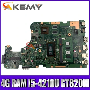 

Akemy X555LD Laptop motherboard For Asus X555LD X555LP X555LA X555L X555 Test onboard mainboard 4G RAM I5-4210U GT820M