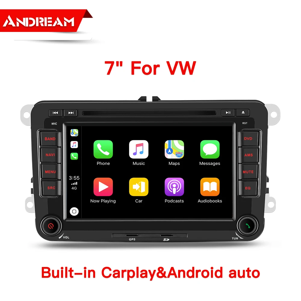 Andream 7 дюймов Автомобильный dvd-плеер радио для Fabia модели Amarok, Caddy Tiguan Scirocco Yeti Altea Sharan Multivan Android авто и Carplay