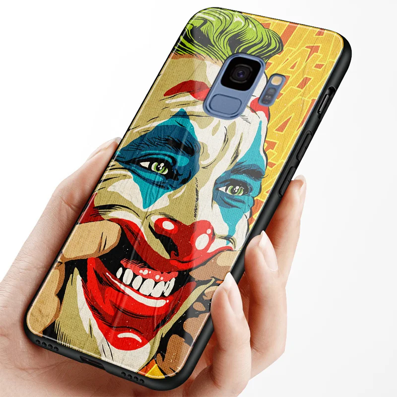 Joker пленочный постер Мягкий силиконовый чехол из закаленного стекла для телефона чехол для samsung Galaxy S8 S9 S10e S10 Note 8 9 10 Plus