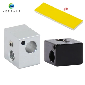 

Kee Pang E3D V5 Heated Block 3D Printer heater block Black Silver 16x16x12mm Extruder 3D Printer Parts impressora 3d parts
