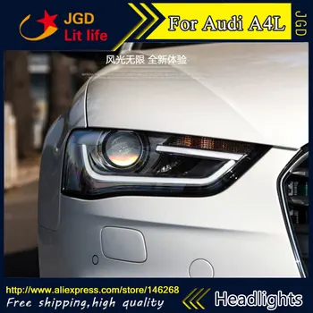 

Car styling LED HID LED headlights Head Lamp case for Audi A4L headlights 2013-2016 Bi-Xenon Lens Audi A4L a4 headlight