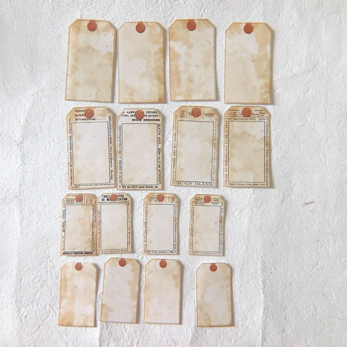 

16PCS\SET Retro Tag Label Vintage Note Junk Journal Paper Set for Scrapbooking Happy Planner/Card Making/Journaling Project