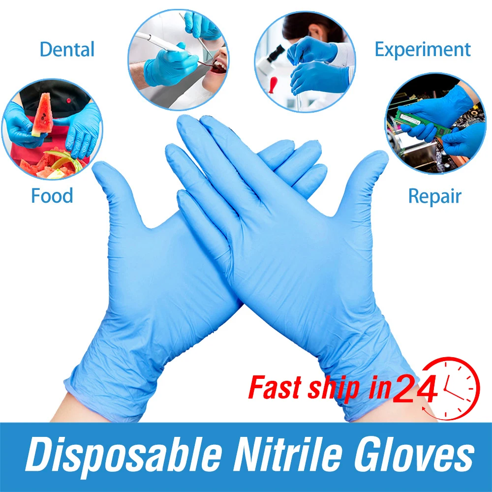 

50/100PCS Disposable Gloves Latex XL Size Nitrile Gloves For Home Dishwashing/Kitchen/ /Work/Rubber/Garden/Tattoo/Food Gloves