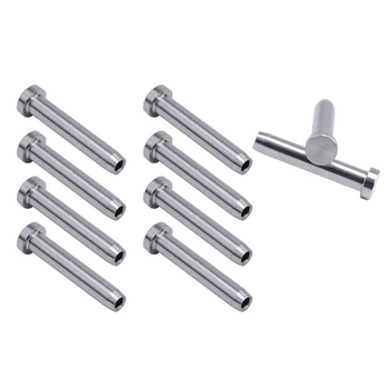 

10Pcs Stainless Steel Stemball Swage Stud Dead Ends Threaded Stud Paired with Cable Tensioner for 1/8Inch Cable Railing Kit