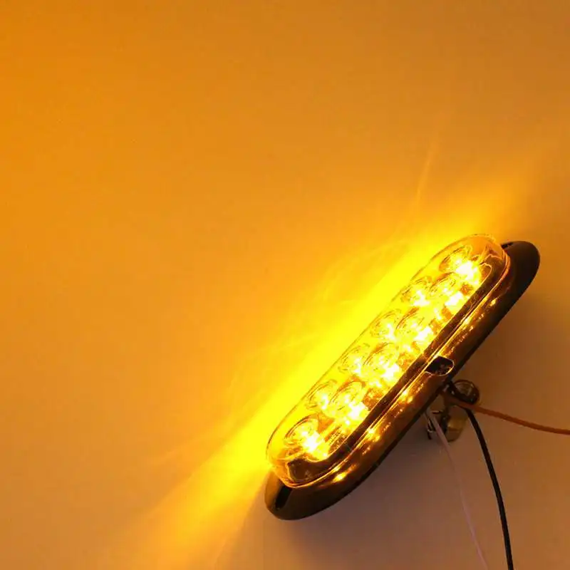 10 Led поверхностного монтажа овальная обратная лампа, Сигнал Поворота Боковой габаритный хвост светодиодный светильник для грузовика трейлер Трейл автобус 12 В Dc(упаковка из 2
