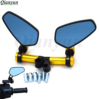 

Universal CNC motorcycle rearview mirror blue anti-glare convex mirror For Kawasaki Ninja 400R 650R ER-6F ER-6N EX650 Versys 650