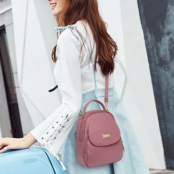 

Brand Fashion Luxury Design PU Leather Women Backpack Female School Bags for Teenager Girls Preppy Style Small Backpack Rucksack