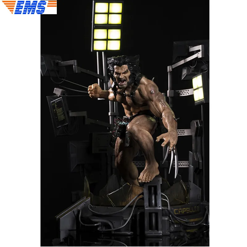 

31" Statue Superhero Bust X-Men Wolverine 1/4 Logan Howlett Full-Length Portrait The Avengers GK Action Model Toy BOX 80CM Z2561