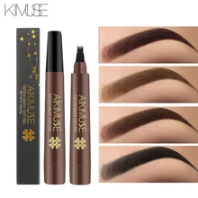 KIMUSE, гель для бровей, вилка, кончик, жидкий карандаш, 4 головки, для бровей, водостойкая, тату, ручка, длительное время, для увеличения эскиза, краситель, оттенок, ручка