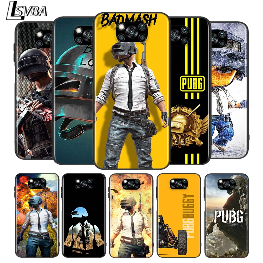 Hot Pubg Game for Xiaomi Poco X3 NFC X2 M3 M2 F2 Pro C3 F1 A2 Lite A1 Mix3 Play Silicone Soft Black Phone Case | Мобильные телефоны