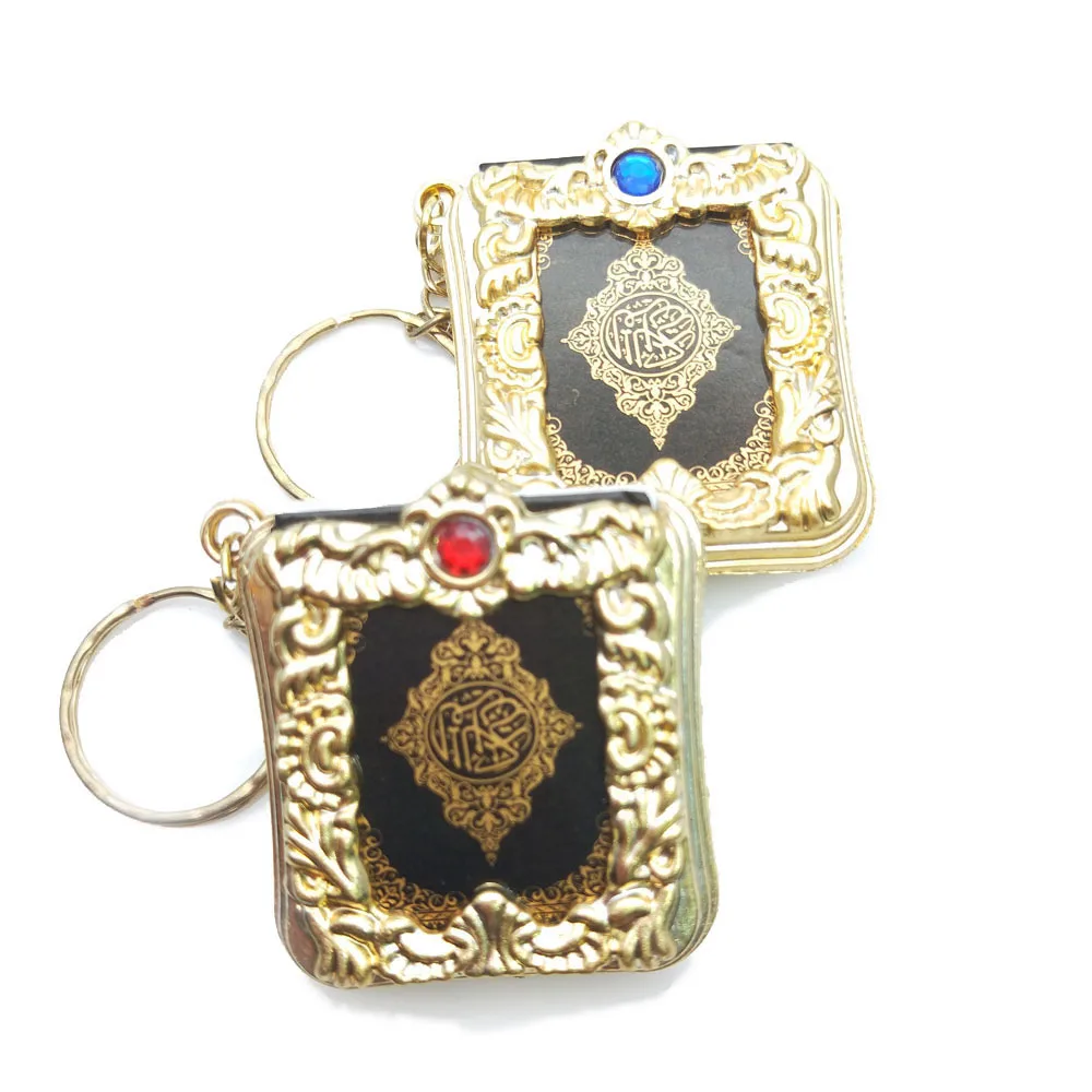 Mini porte-clés pendentif musulman islamique, porte-clés pour arche de Koran, livre Projecan, vrai papier, peut lire de petits bijoux religieux pour femmes, 1PC