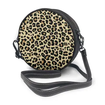 

Leopard Skin Pattern Bag Round Shoulder Bag Small Women Fashion Summer Messenger Crossbody Bags