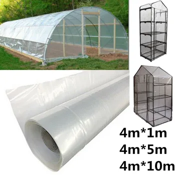 

Transparent Plastic Greenhouse Film Poly Film Polytunnel Hot House Cover Various L Extra Strong UV Resistant Clear Color