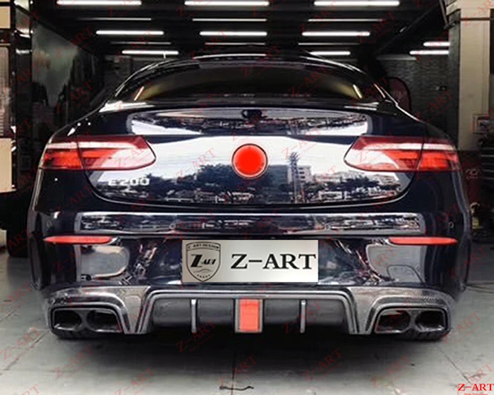 Z-ART для Mercedes Benz E Coupe углеродное волокно задняя губа для C238 углеродное волокно задний диффузор C238 углеродное волокно задний подбородок