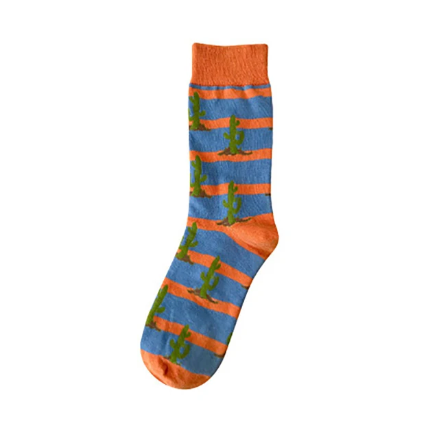 Unisex Fashion Art Men Sock 3D Print Fruit Happy Socks Avocado Apple Cherry Crew Men Funny Meias Cotton Harajuku Soft Socks 7