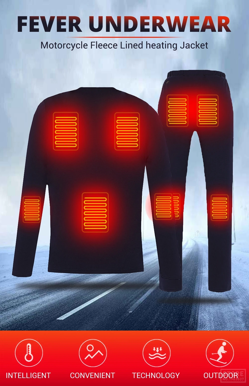 Тепловая флисовая рубашка с подогревом+ штаны с подогревом, Мужская футболка с подогревом, комплект теплового нижнего белья с электрическим USB подогревом, контроль температуры