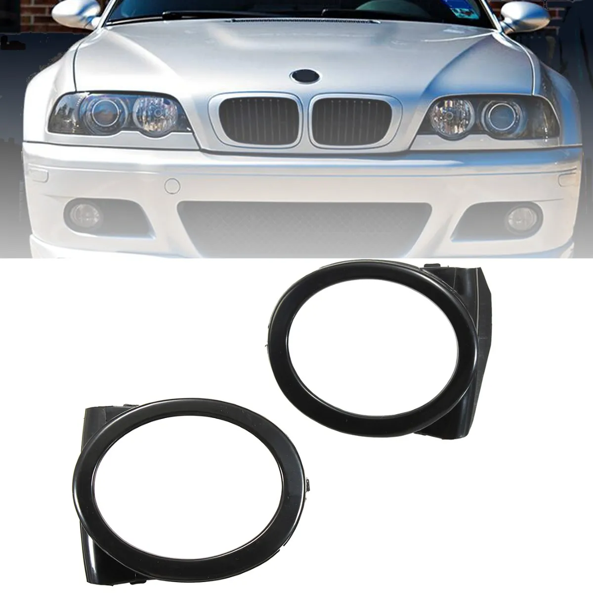 Черные Автомобильные противотуманные фары для BMW E46 M3 Style 2001 2002 2003 2004 2005 2006 левая и