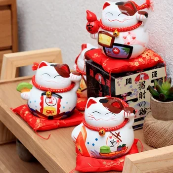 

Japanese-style Ceramic Lucky Cat Groceries Creative Money Cans Opened Home Crafts Ornaments
