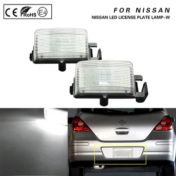 

2X License Plate LED Lights Lamp LED number plate light For Nissan Versa 5D 4D Livina Bra Make GT-R Cube 350Z 370Z Infiniti G35