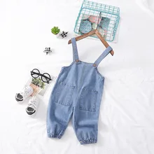 Весенне-осенние детские комбинезоны, г. Новые стильные детские джинсы в Корейском стиле универсальная одежда ku bao BABY'S Tr