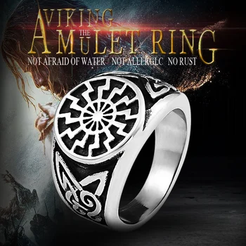 

Beier 316L Stainless Steel Nose viking for men scandinavian Warrior Slavic Runic Amulet fasion Ring jewelry LR200
