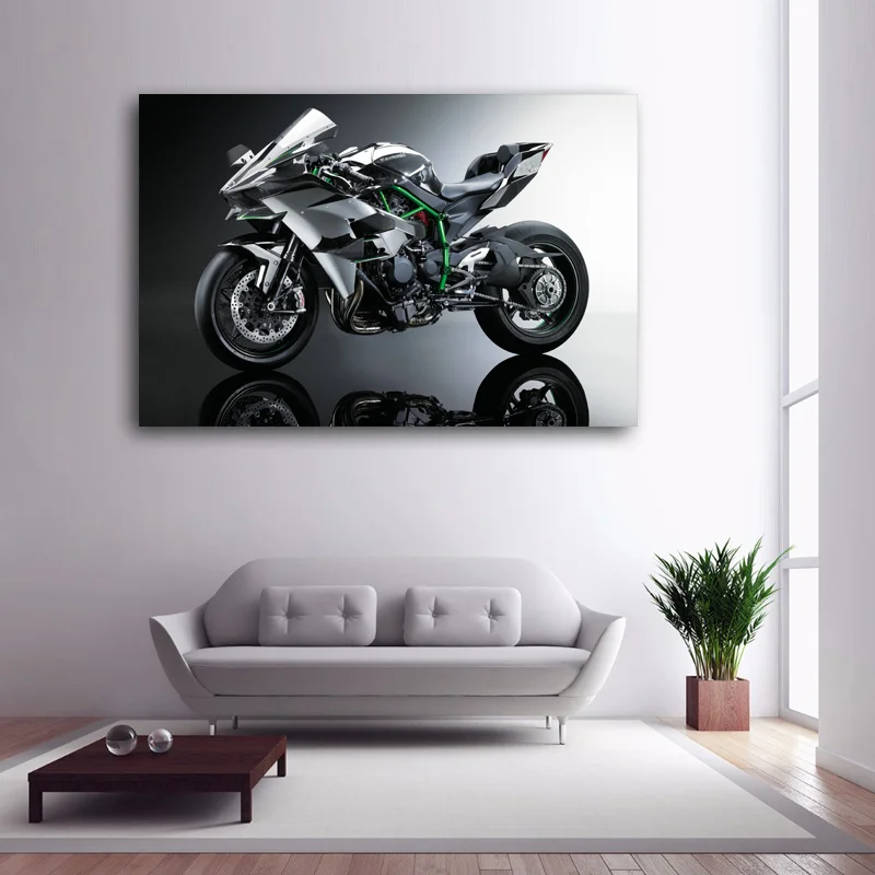 Современная живопись Superbike KAWASAKI NINJA H2 мышечный мотоцикл настенные художественные