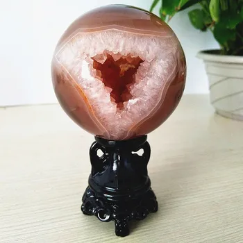 

69-75mm Natural stones Druzy agate crystals geode home decoration Agate with druzy vug open sphere crysral cluster