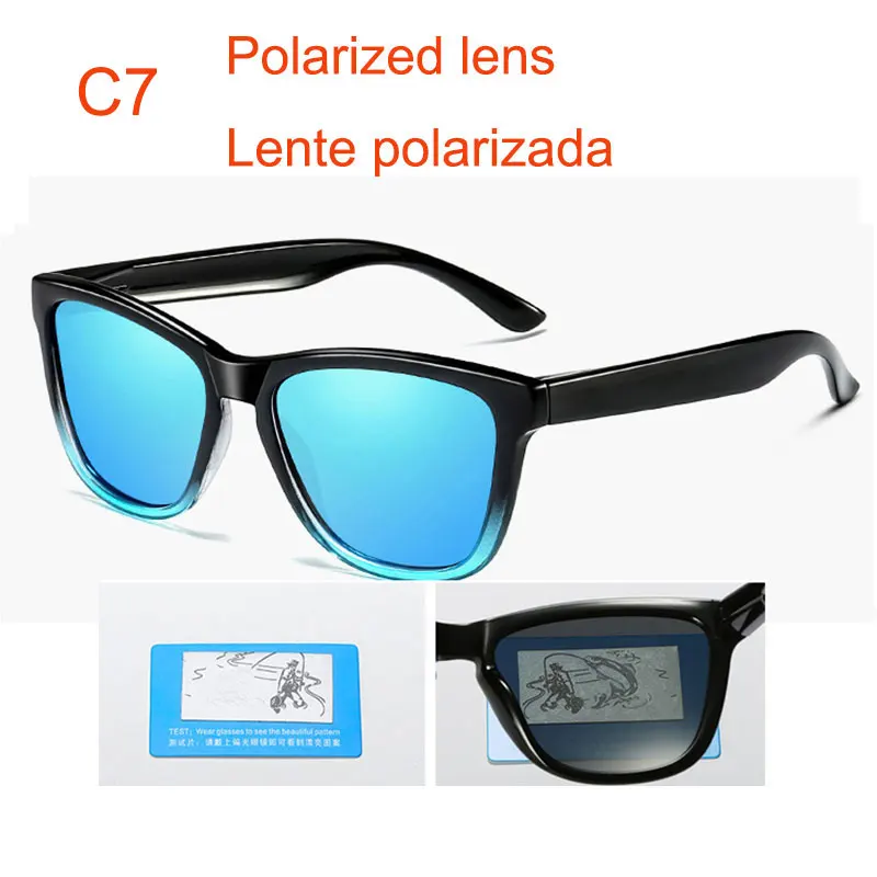 Hommes lunetes De soleil femmes lunette De sport marque дизайнерский кабелепровод Oculos De Sol revetement ratichissant - Цвет линз: 717 c7 Polarized