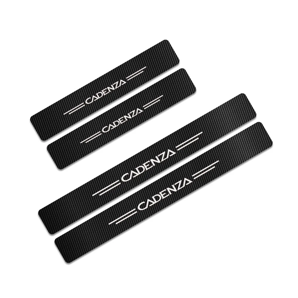 For Cadenza 4 шт. Автомобильная дверная наклейка на порог для Kia Sportage 3 4 QL Rio 3 4 K2 Optima Sorento Picanto Ceed Forte Cadenza K9 душевные аксессуары - Название цвета: For Cadenza