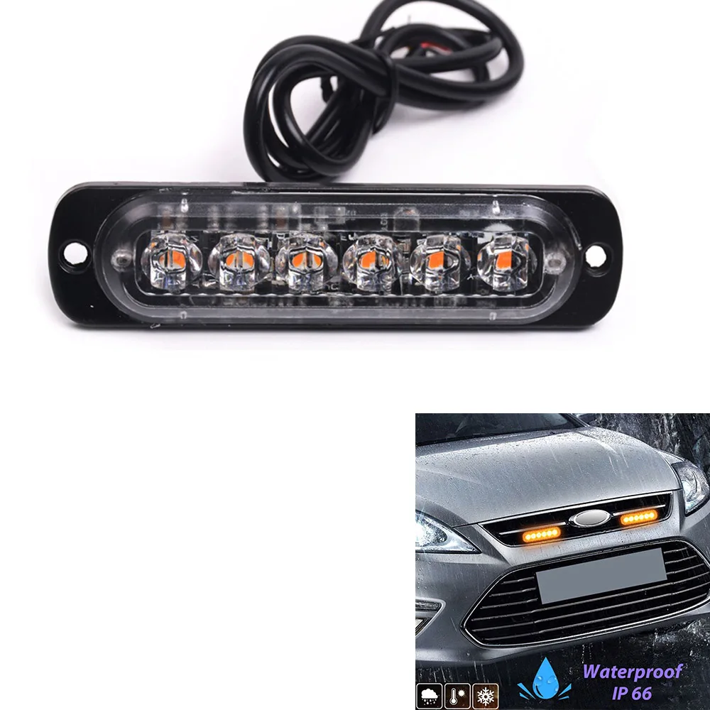 WHDZ Универсальный желтый 6 светодиодный 18 Вт бар DC 12V 24V автомобиль грузовик