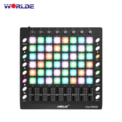 Realde PAD 3 Технические характеристики новые полки 48/64 MIDI Drum Pad контроллер USB с подсветкой слайдер электронные музыкальные инструменты