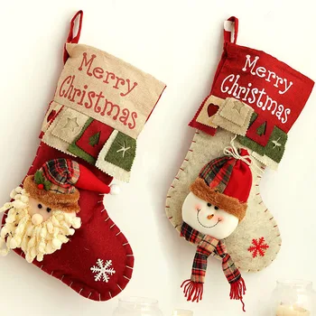 

Santa Claus Socks Gift Bag Candy Bag Small Gift Bag Large Size Christmas Ornaments Christmas Tree Pendant