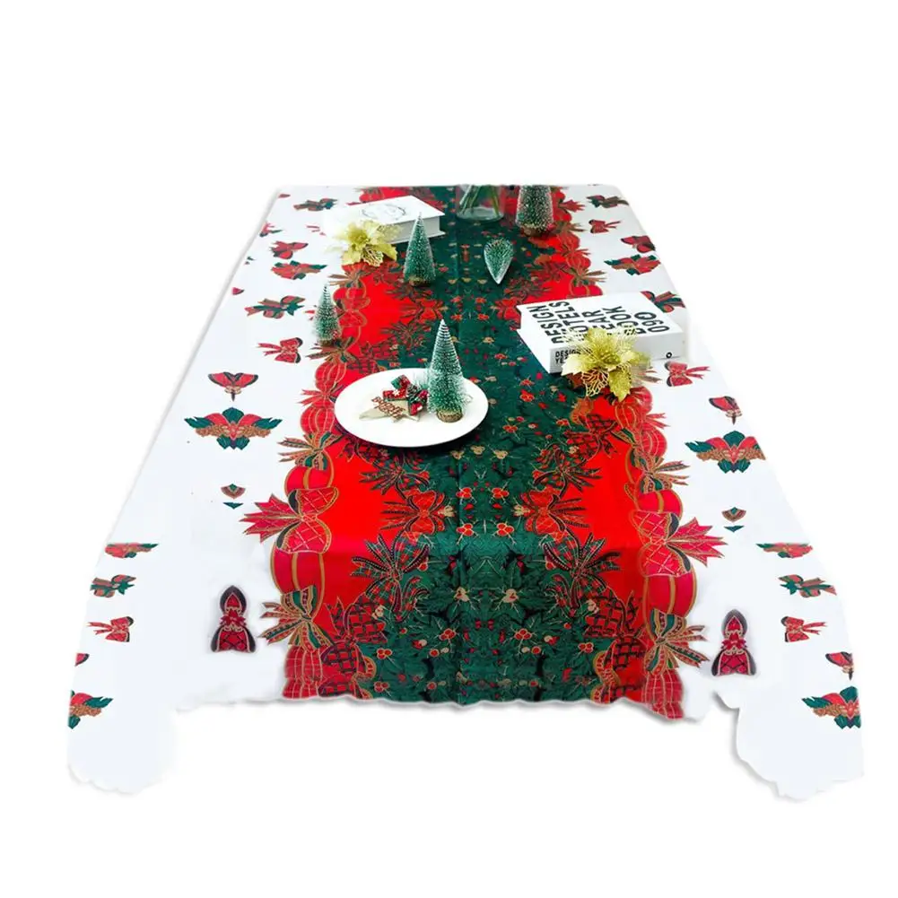

Disposable Christmas Party Decoration Tablecloth Polyester Rectangular Printed Cartoon Tablecloth Christmas Ornaments 150*180cm