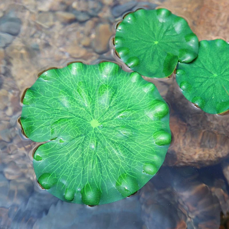

Artificially Made Simulation Floating Lotus Leaf Landscape Pool Decorated Aquarium Fish Pond Decorative Plants 6 Packs 40 28 20
