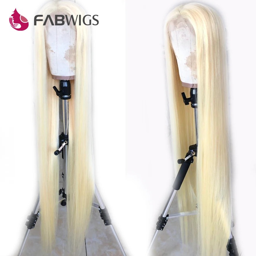 Fabwigs#613 блонд полный шнурок человеческих волос парики предварительно сорванные прозрачные парики шнурка девственные волосы 12-5" 30 дюймов