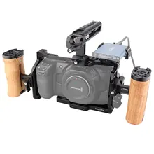 

MAGICRIG BMPCC 4K /BMPCC 6K Camera Cage with NATO Handle & Wooden Side Handle for BMPCC 4K /6K