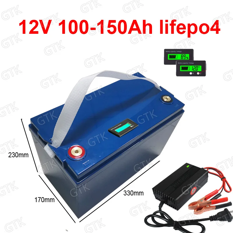 Литиевая батарея GTK lifepo4 12 8 в 150ач В 100ач 120ач 130ач для караван инвертор лодки