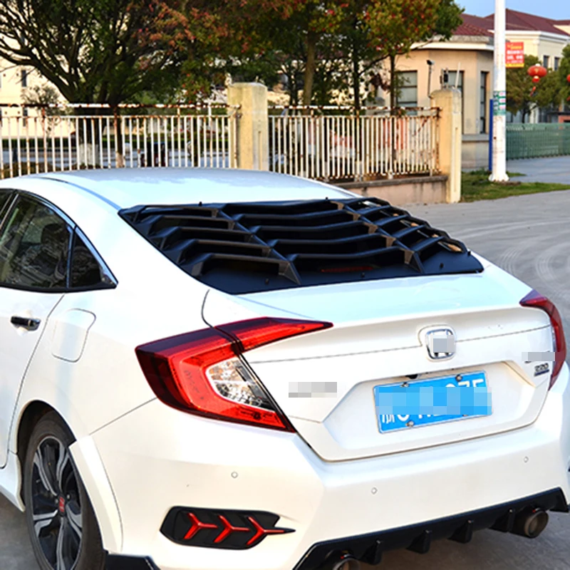 Для Honda Civic 10th sedan- ABS заднее окно лобовое стекло жалюзи крышка отделка автомобиля Стайлинг Аксессуары 1 шт